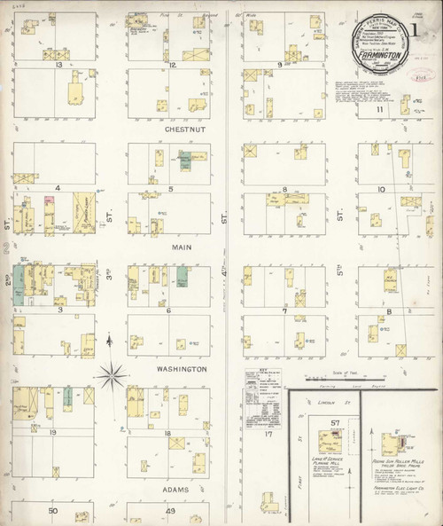 Farmington Washington 1893 - Fire Insurance Index - Old Map Reprint