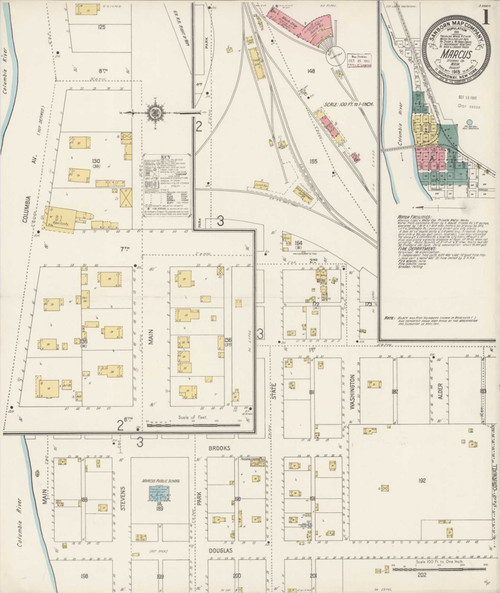 Marcus Washington 1915 - Fire Insurance Index - Old Map Reprint