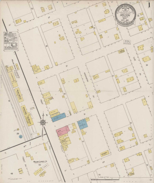 Molson Washington 1922 - Fire Insurance Index - Old Map Reprint