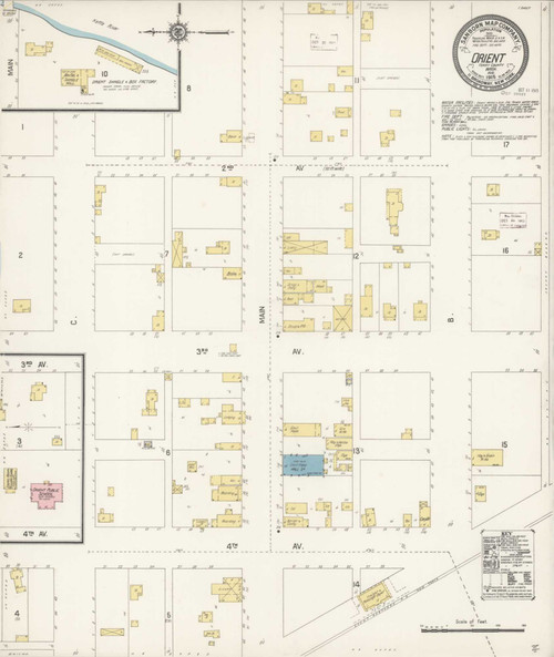 Orient Washington 1915 - Fire Insurance Index - Old Map Reprint