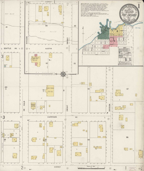 Port Orchard Washington 1914 - Fire Insurance Index - Old Map Reprint
