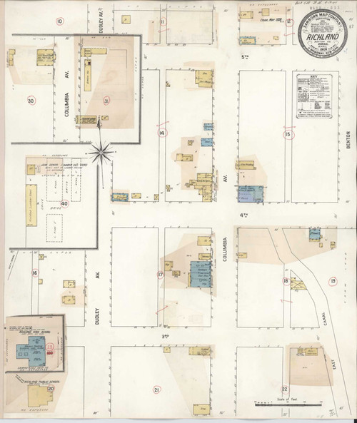 Richland Washington 1928 - Fire Insurance Index - Old Map Reprint