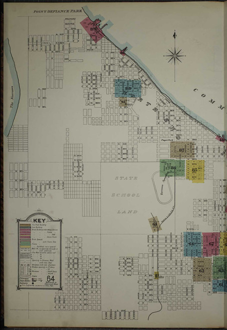 Tacoma Washington 1896 V2 - Fire Insurance Index - Old Map Reprint