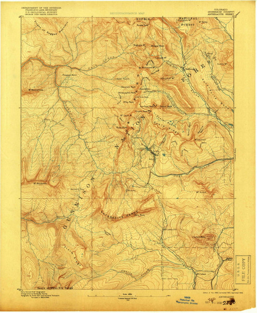 Anthracite, Colorado 1893 (1918) USGS Old Topo Map Reprint 15x15 CO Quad 232122