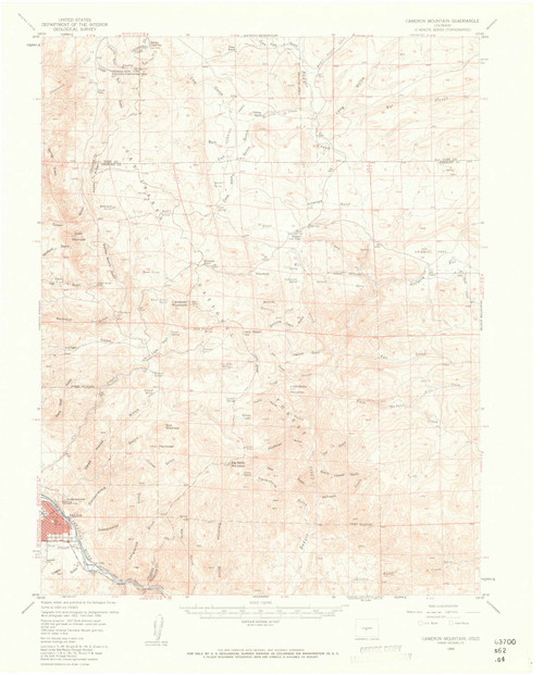 Cameron Mountain, Colorado 1956 (1963) USGS Old Topo Map Reprint 15x15 CO Quad 402228