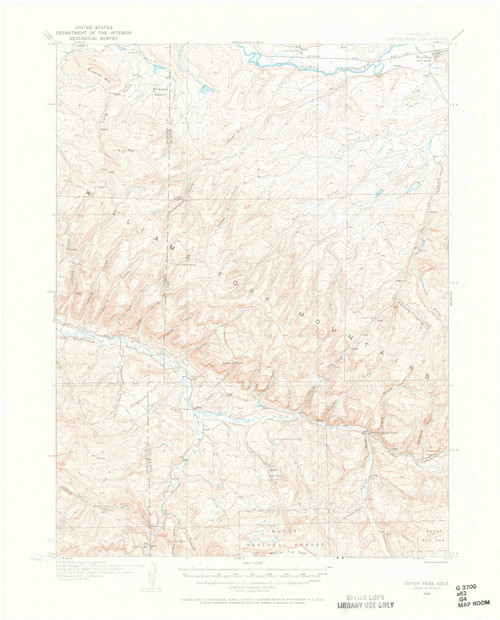 Daton Peak, Colorado 1916 (1965) USGS Old Topo Map Reprint 15x15 CO Quad 402854