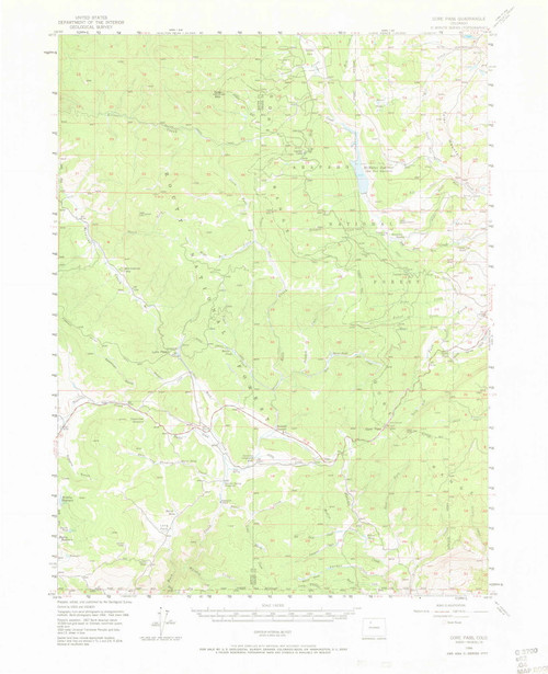 Gore Pass, Colorado 1956 (1971) USGS Old Topo Map Reprint 15x15 CO Quad 402810