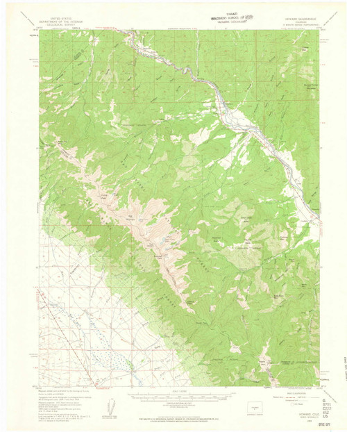 Howard, Colorado 1959 (1961) USGS Old Topo Map Reprint 15x15 CO Quad 402843