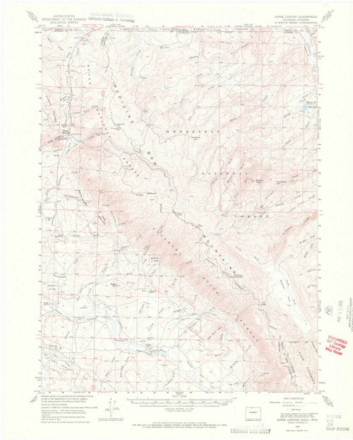 Kings Canyon, Colorado 1955 (1969) USGS Old Topo Map Reprint 15x15 CO Quad 402850