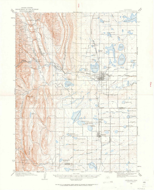 Loveland, Colorado 1906 (1963) USGS Old Topo Map Reprint 15x15 CO Quad 402777