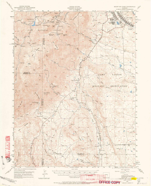 Mount Big Chief, Colorado 1948 (1964) USGS Old Topo Map Reprint 15x15 CO Quad 402713