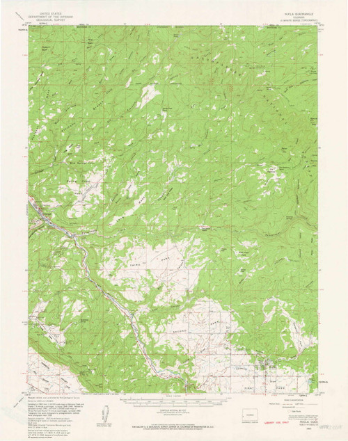 Nucla, Colorado 1960 (1961) USGS Old Topo Map Reprint 15x15 CO Quad 402648