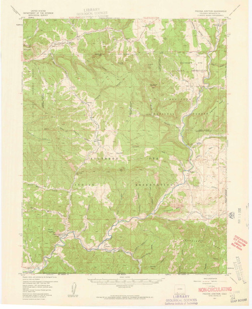 Pagosa Junction, Colorado 1957 (1959) USGS Old Topo Map Reprint 15x15 CO Quad 402656