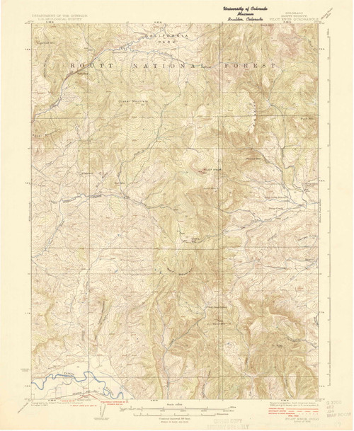 Pilot Knob, Colorado 1925 (1925) USGS Old Topo Map Reprint 15x15 CO Quad 402673