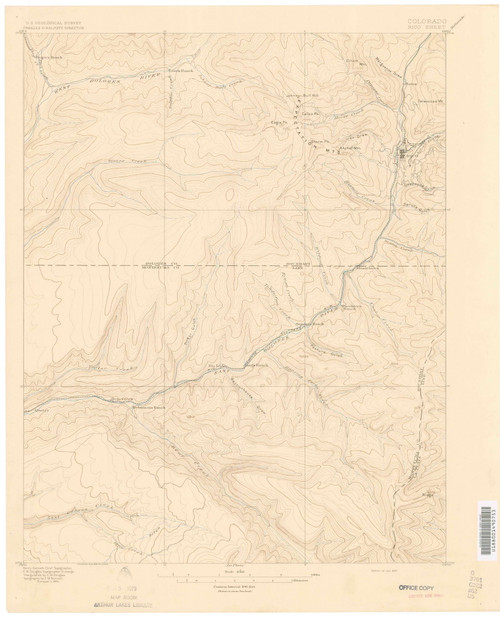 Rico, Colorado 1897 (1897) USGS Old Topo Map Reprint 15x15 CO Quad 402606