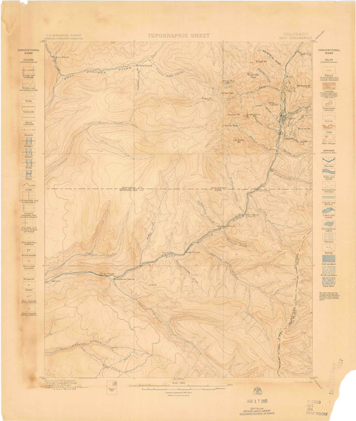 Rico, Colorado 1899 (1899) USGS Old Topo Map Reprint 15x15 CO Quad 402605