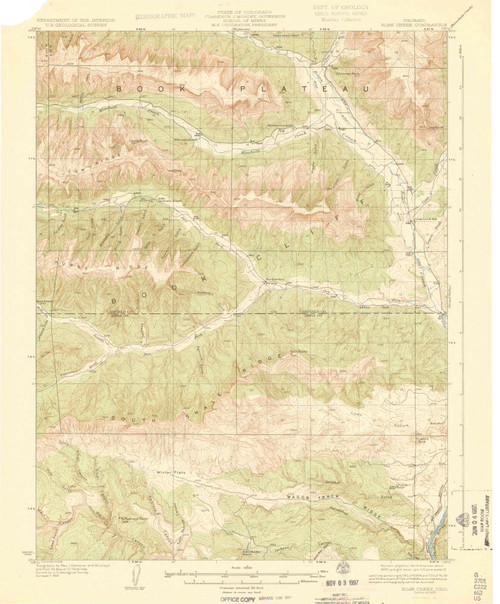 Roan Creek, Colorado 1929 (1929) USGS Old Topo Map Reprint 15x15 CO Quad 402608