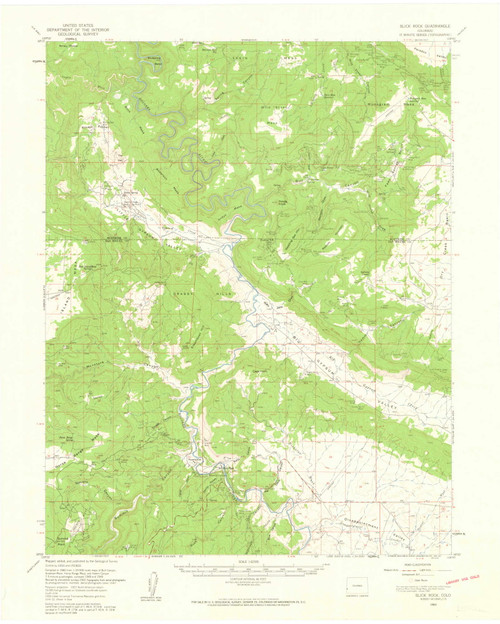 Slick Rock, Colorado 1960 (1961) USGS Old Topo Map Reprint 15x15 CO Quad 402622