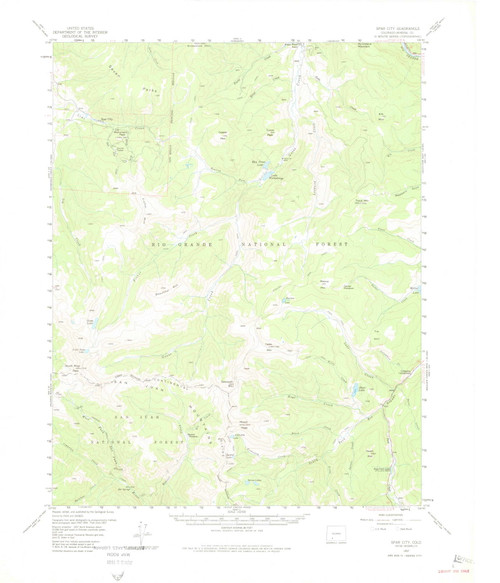 Spar City, Colorado 1957 (1978) USGS Old Topo Map Reprint 15x15 CO Quad 402634