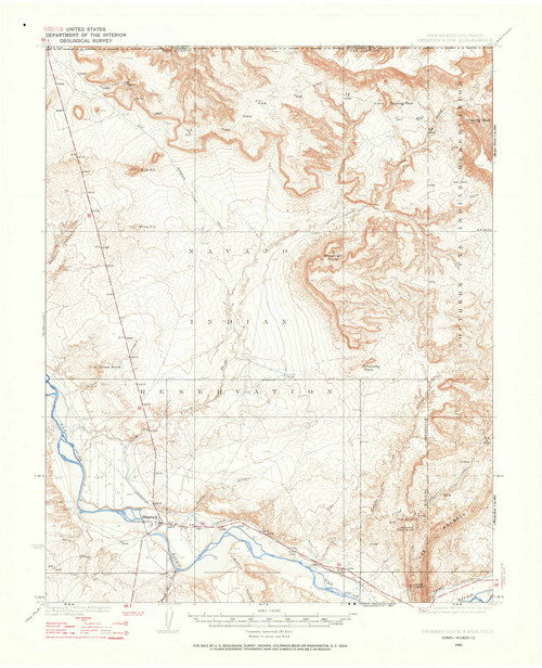 Chimney Rock, New Mexico 1934 (1967) USGS Old Topo Map Reprint 15x15 CO Quad 190163