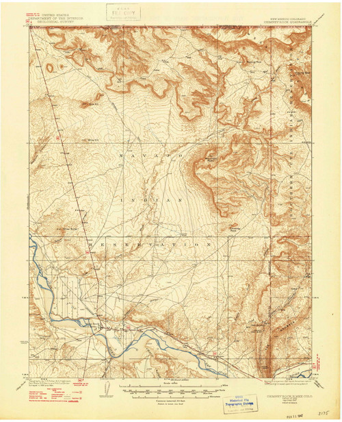 Chimney Rock, New Mexico 1936 (1947) USGS Old Topo Map Reprint 15x15 CO Quad 190166