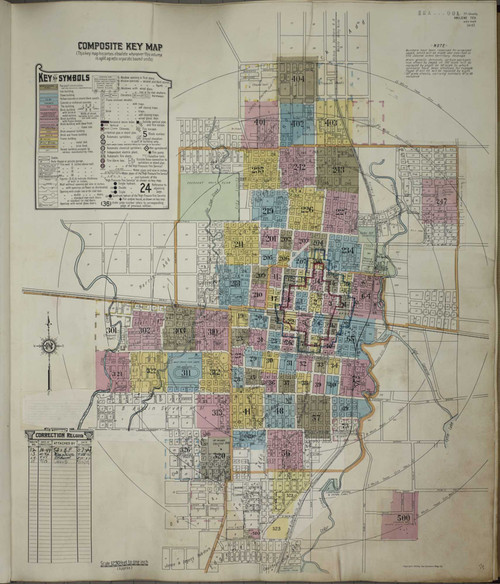 Abilene Texas 1950 - Fire Insurance Index - Old Map Reprint