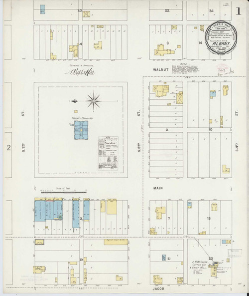 Albany Texas 1896 - Fire Insurance Index - Old Map Reprint