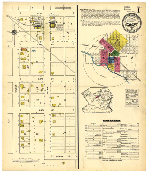 Albany Texas 1922 - Fire Insurance Index - Old Map Reprint