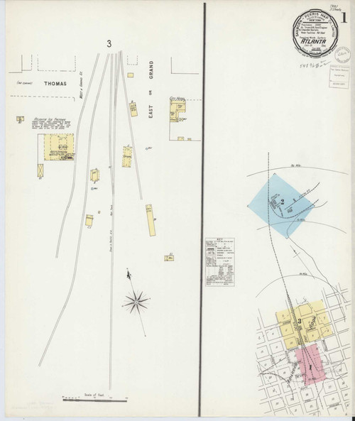 Atlanta Texas 1896 - Fire Insurance Index - Old Map Reprint