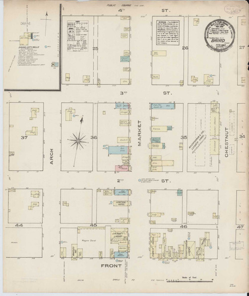 Baird Texas 1885 - Fire Insurance Index - Old Map Reprint
