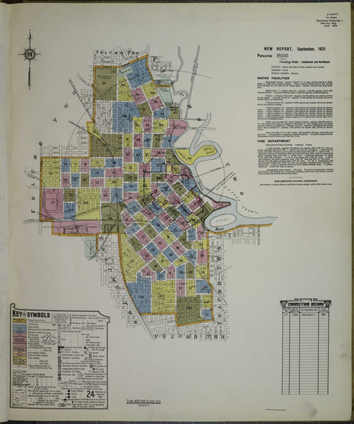 Beaumont Texas 1941 V1 - Fire Insurance Index - Old Map Reprint