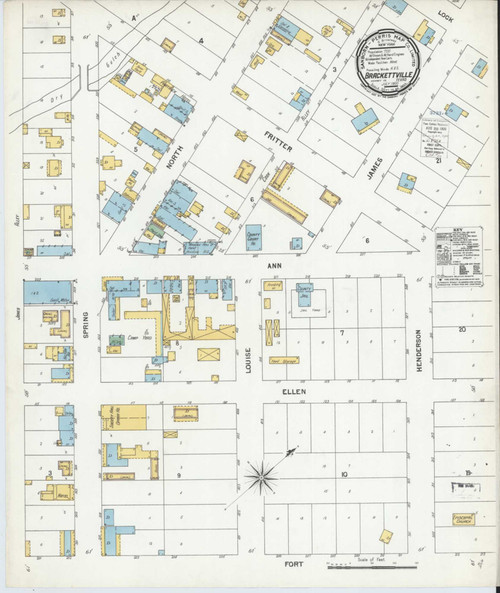 Brackettville Texas 1900 - Fire Insurance Index - Old Map Reprint