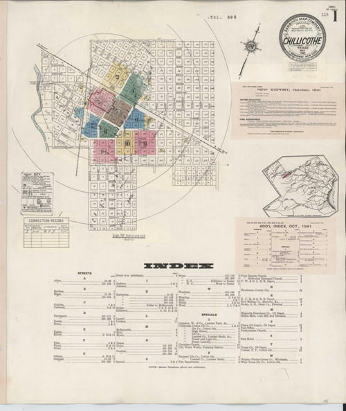 Chillicothe Texas 1941 - Fire Insurance Index - Old Map Reprint