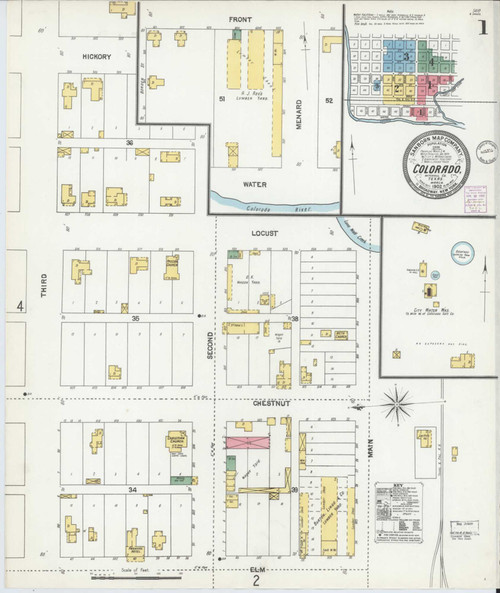 Colorado Texas 1902 - Fire Insurance Index - Old Map Reprint