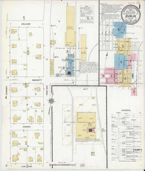 Dublin Texas 1912 - Fire Insurance Index - Old Map Reprint