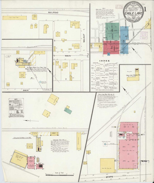 Eagle Lake Texas 1907 - Fire Insurance Index - Old Map Reprint