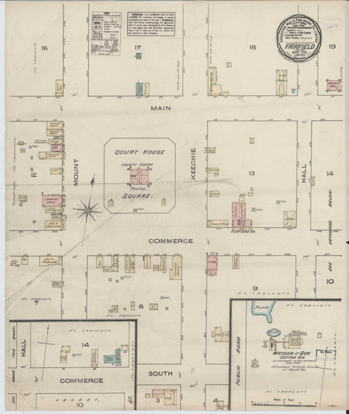 Fairfield Texas 1885 - Fire Insurance Index - Old Map Reprint