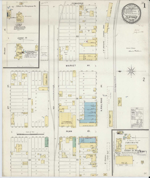 Flatonia Texas 1896 - Fire Insurance Index - Old Map Reprint