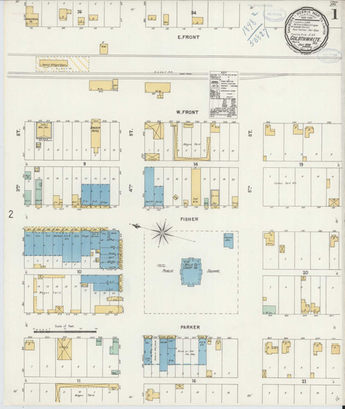 Goldthwaite Texas 1898 - Fire Insurance Index - Old Map Reprint