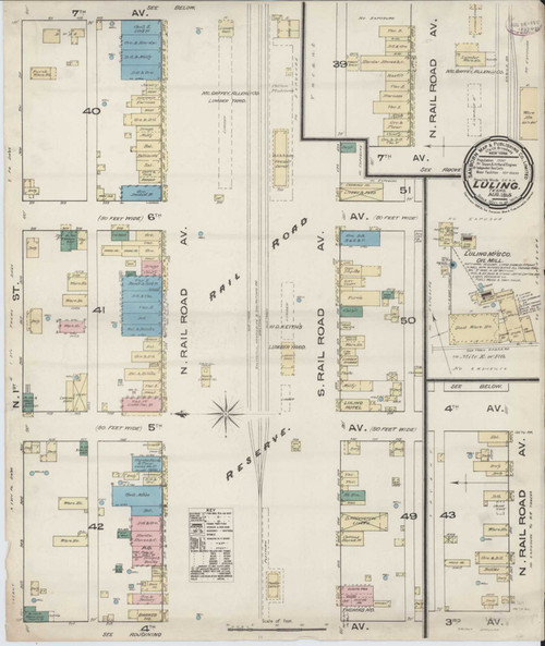 Luling Texas 1885 - Fire Insurance Index - Old Map Reprint