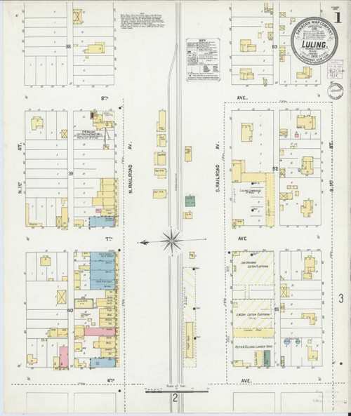 Luling Texas 1902 - Fire Insurance Index - Old Map Reprint