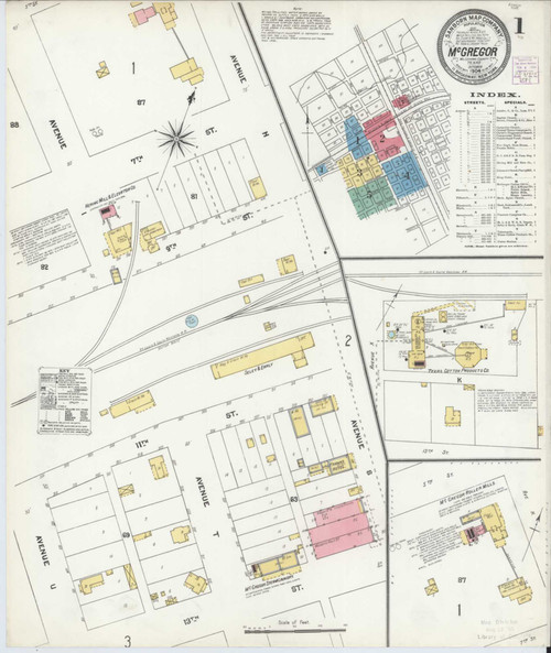 Mcgregor Texas 1904 - Fire Insurance Index - Old Map Reprint