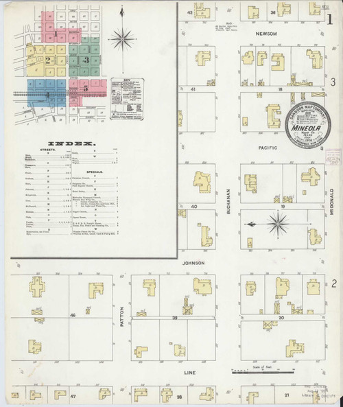 Mineola Texas 1906 - Fire Insurance Index - Old Map Reprint