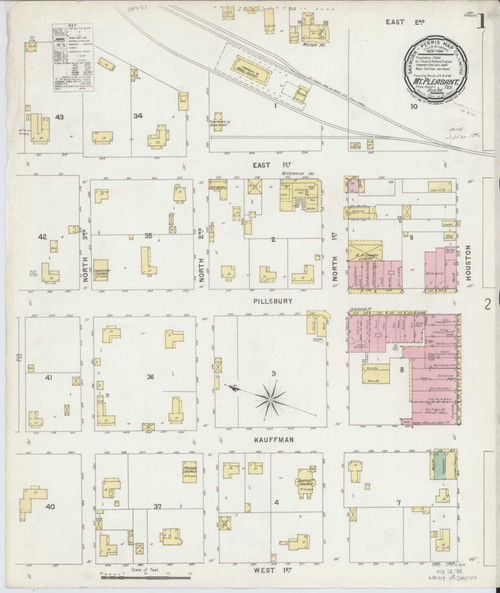 Mount Pleasant Texas 1896 - Fire Insurance Index - Old Map Reprint