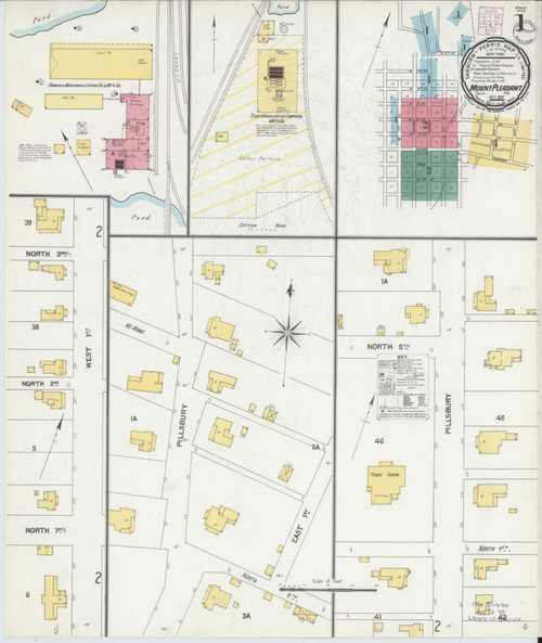 Mount Pleasant Texas 1901 - Fire Insurance Index - Old Map Reprint