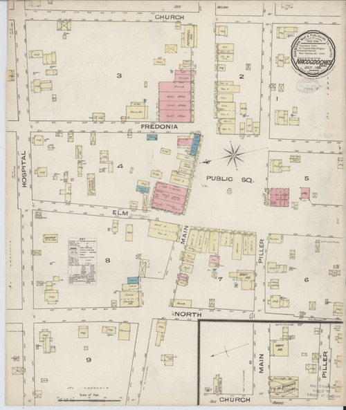 Nacogdoches Texas 1885 - Fire Insurance Index - Old Map Reprint
