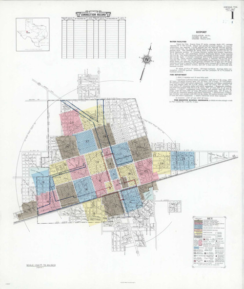 Odessa Texas 1947 - Fire Insurance Index - Old Map Reprint