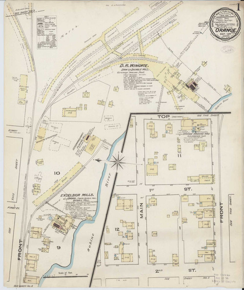 Orange Texas 1885 - Fire Insurance Index - Old Map Reprint
