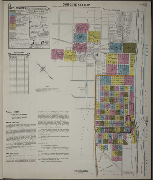 Port Arthur Texas 1930 - Fire Insurance Index - Old Map Reprint