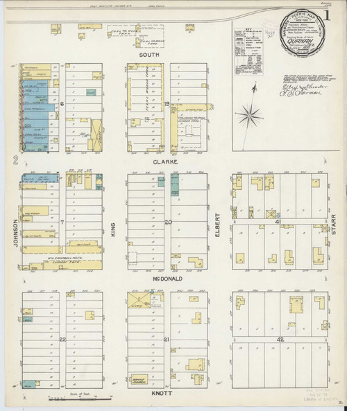 Quanah Texas 1892 - Fire Insurance Index - Old Map Reprint